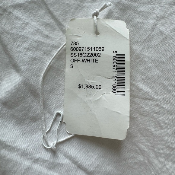 Rare Each x Other white genuine leather moto jacket lace ribbons small S $1885 - Picture 11 of 11